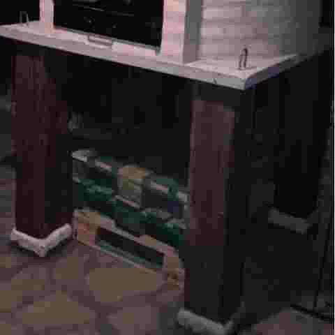 Concrete imitation Wood base for Oven - 441