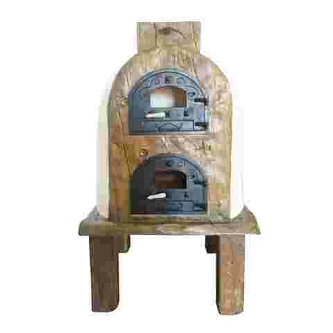 Concrete imitation Wood base for Oven with Burner