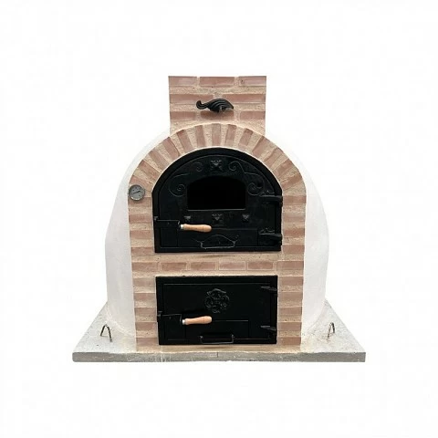 Horno de lea con hornilla SUPERIOR "Rosa" clsico.