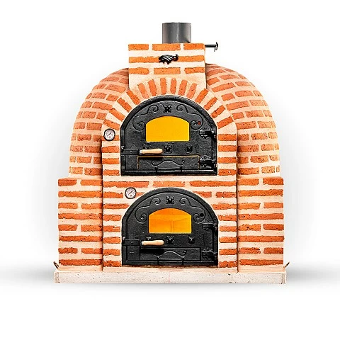 Horno de le�a envolvente hornilla cuadrada acabado ladrillo intemperie  - 1826