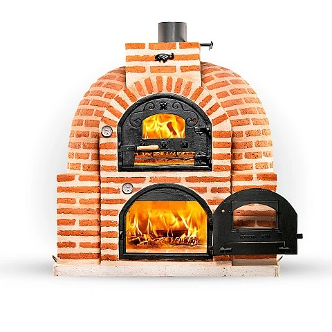 Horno de le�a envolvente SUPERIOR cuadrado ladrillo exterior  - 1830