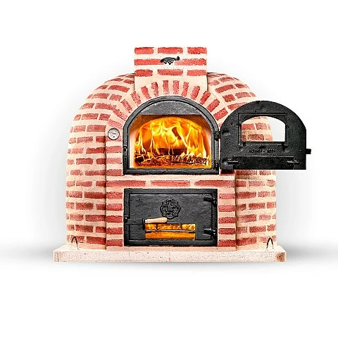 Horno de leña hornilla SUPERIOR redonda ladrillo rojo - 2069 Horno de leña hornilla SUPERIOR redonda ladrillo rojo - 2069