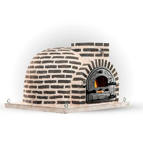 Horno de le�a SUPERIOR acabado ladrillo negro  - 1749