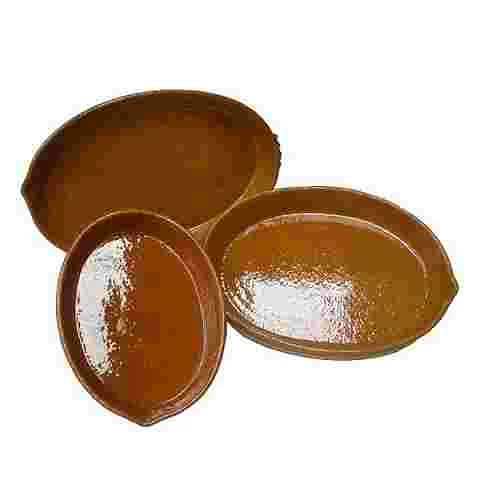 Oval-Shaped Roaster Clay Pot - 1034