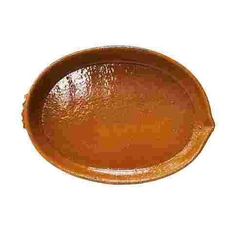 Oval-Shaped Roaster Clay Pot - 1036