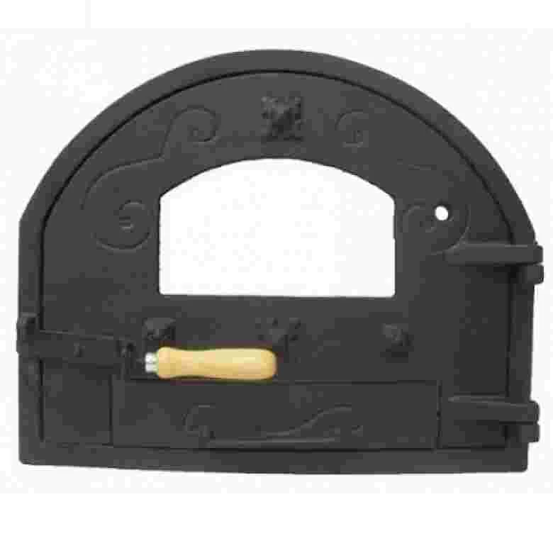 Oven with round-shaped burner and finished in brick - 137