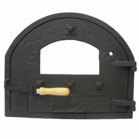 Oven with round-shaped burner and finished in brick - 137