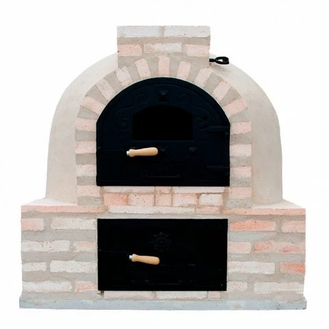 Oven with square-shaped burner and traditional finish - 143