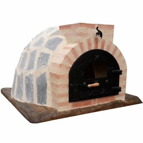 Traditional Assembled Oven Stone with Wood Base - 353