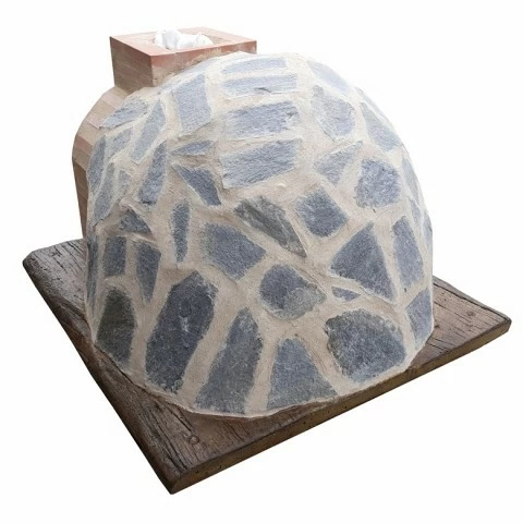 Traditional Assembled Oven Stone with Wood Base - 356