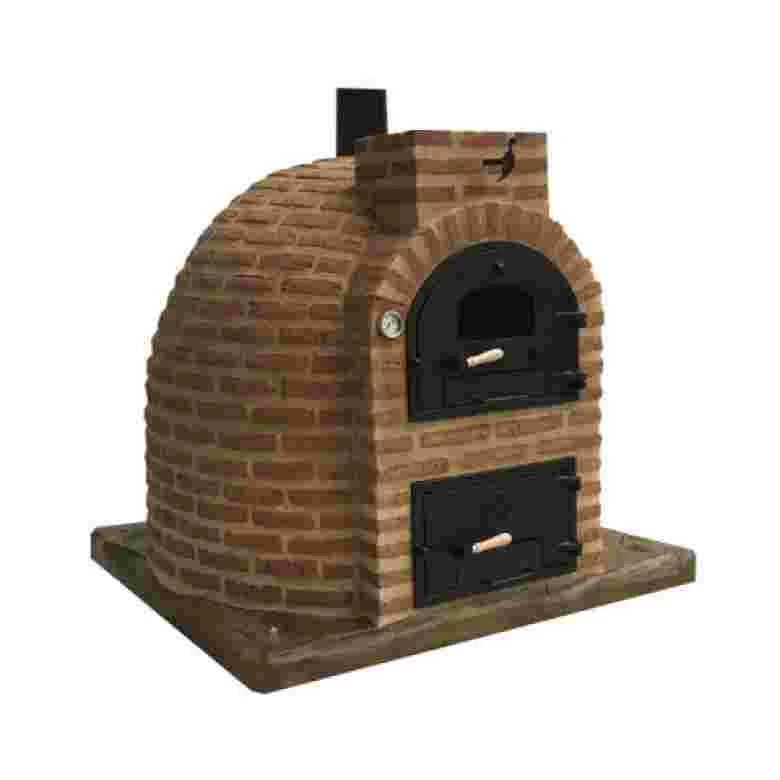 Wood-fired oven with a brick finish for outdoor use.  - 1492