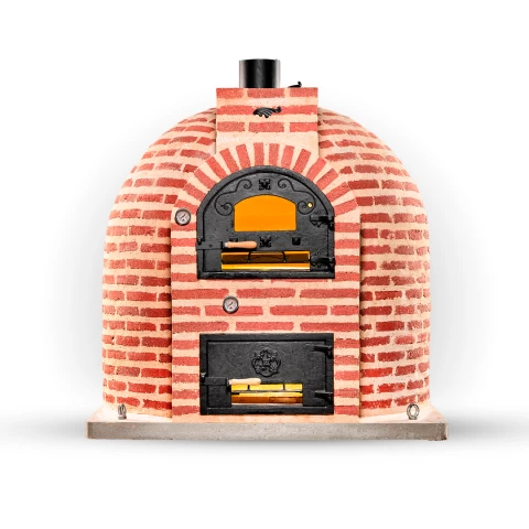 Wood-fired oven with a brick finish for outdoor use.  - 2098
