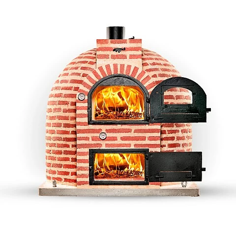 Wood-fired oven with a brick finish for outdoor use.  - 2101