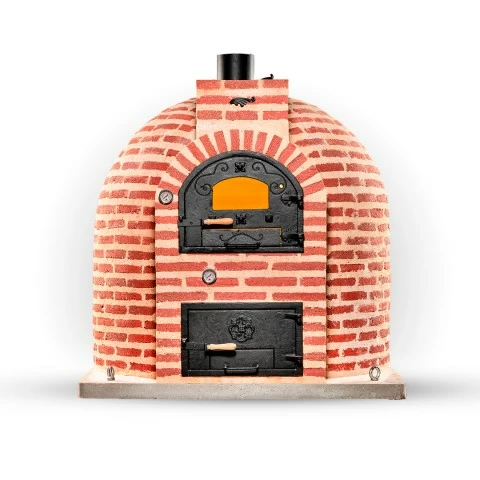 Wood-fired oven with a brick finish for outdoor use.  - 2102