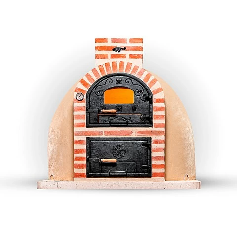 Wood-fired oven with burner, classic finish. - 2154