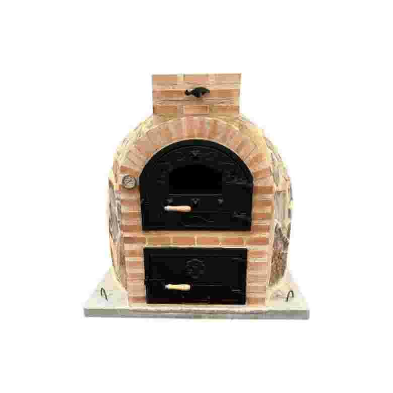 Wood-fired oven with round 