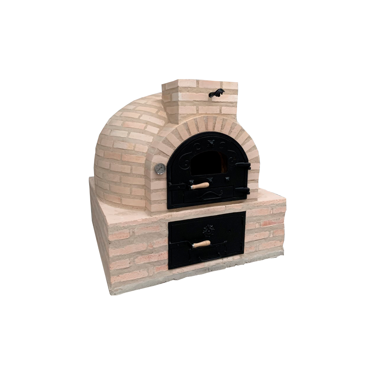 Horno de leña mini con puerta de acero